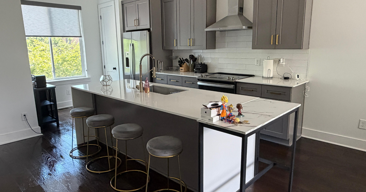 kitchen after a detailed cleaning, ready to be used