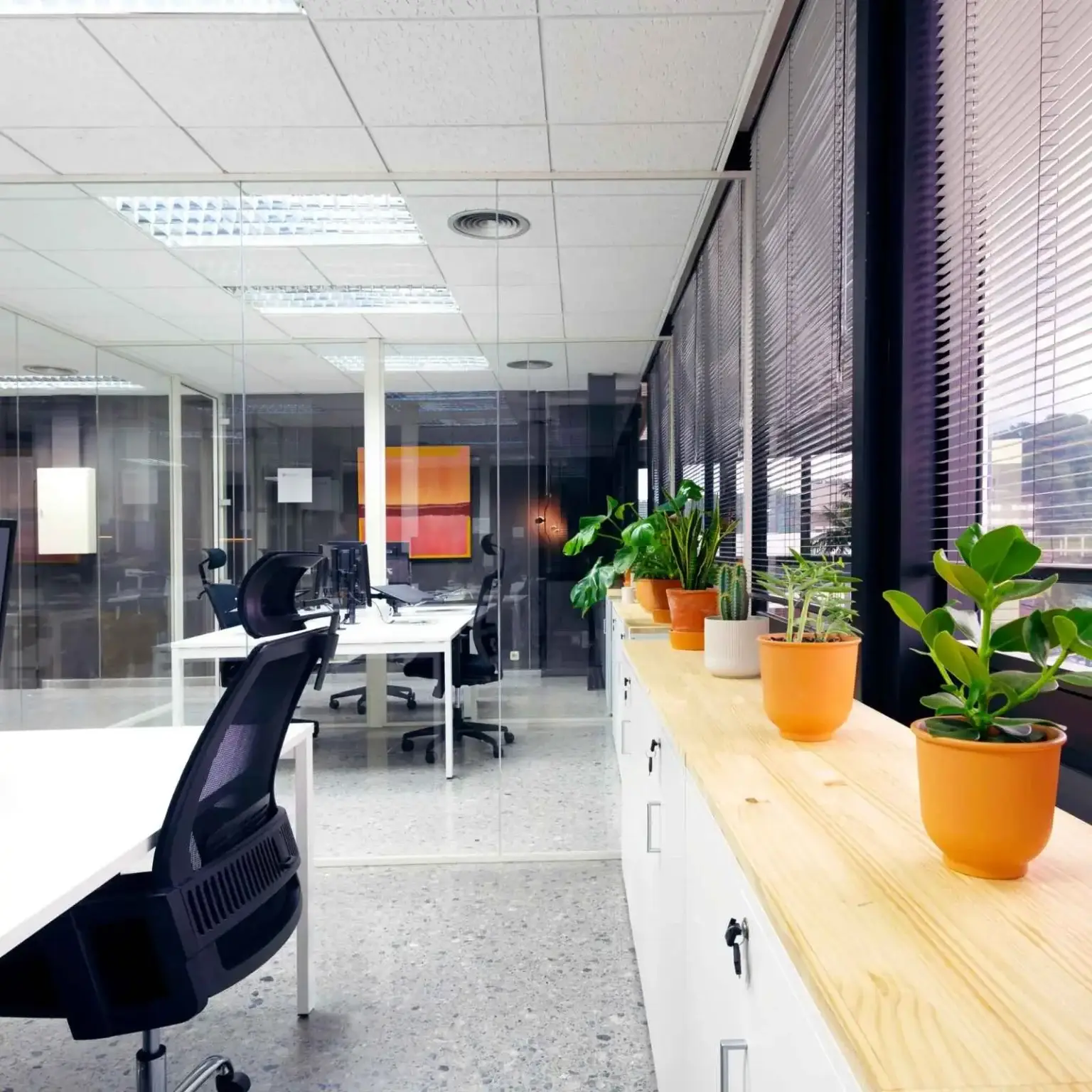 office workspace cleaned and comfortable